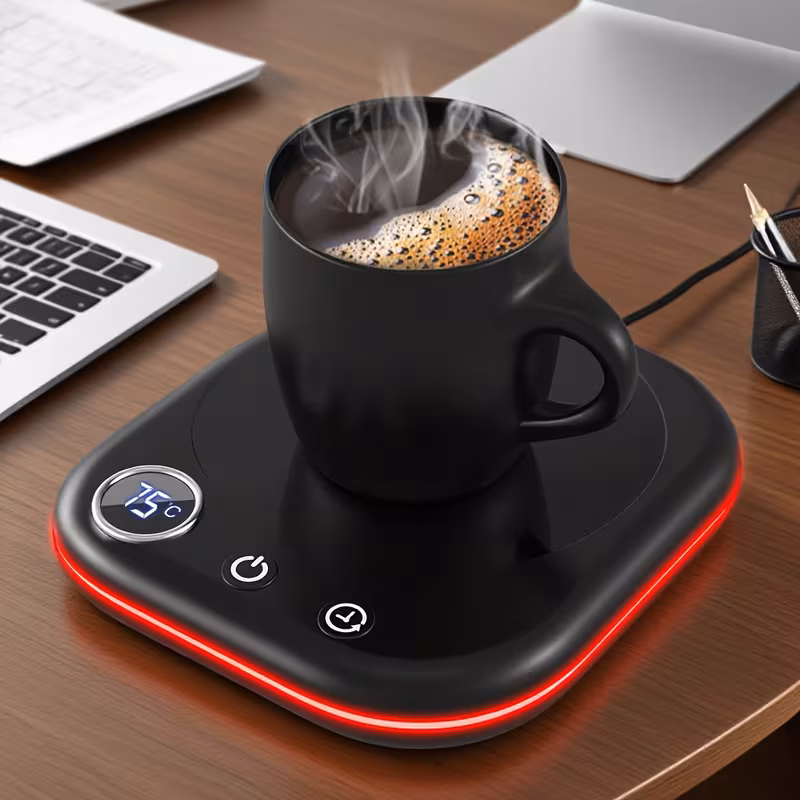 Desktop Coffee Cup Warmer with Temperature Display